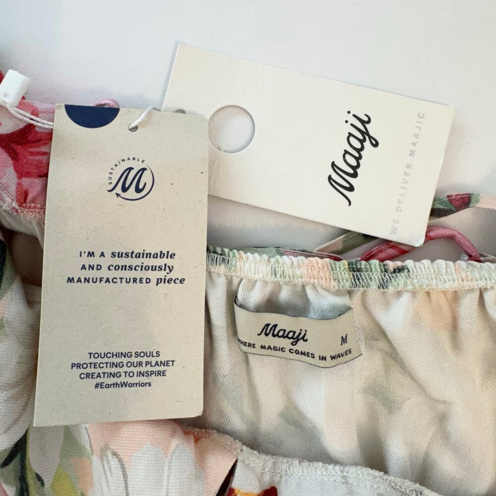 Maaji Spring Garden Eva Long Maxi Dress Floral Botanical Tropical M NWT - Picture 11 of 13